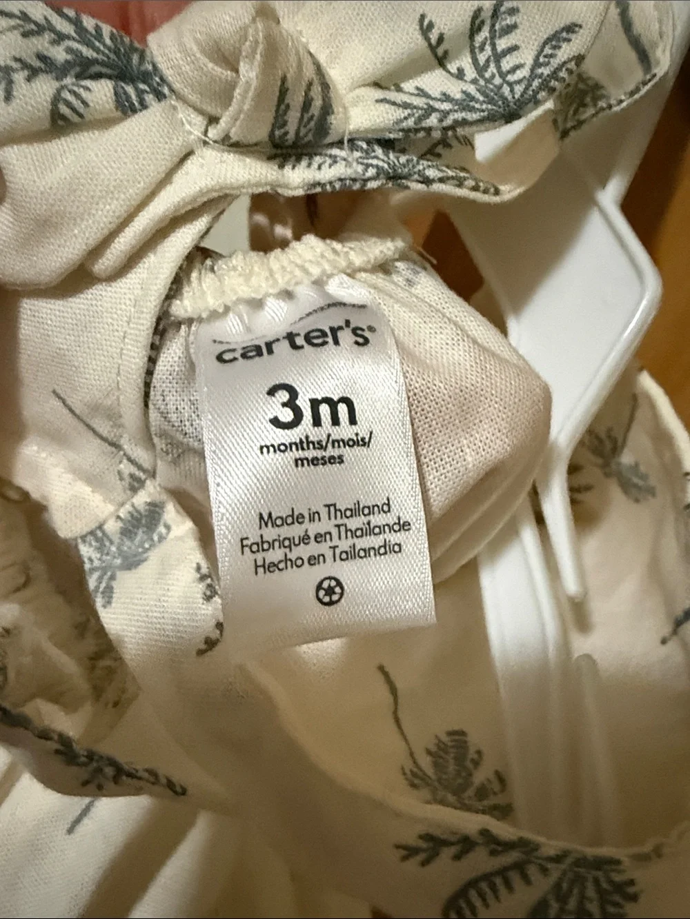 Carters cream romper